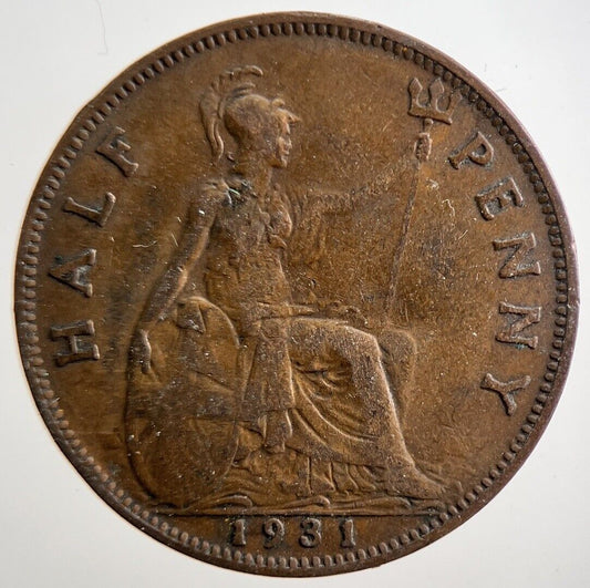 1931 George V Half-Penny Coin | Collectable Grade | a3814