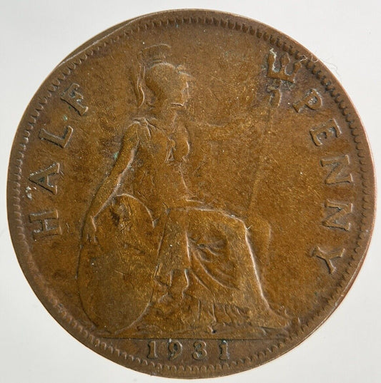 1931 George V Half-Penny Coin | Collectable Grade