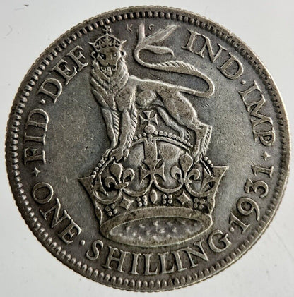 1931 George V One Shilling Silver Coin | Fine Collectable Grade