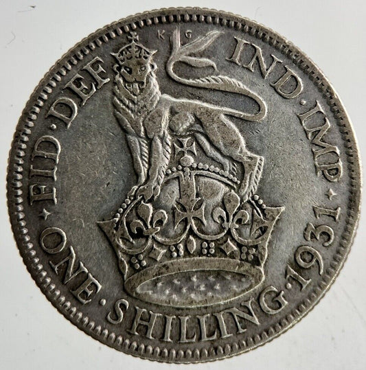 1931 George V One Shilling Silver Coin | Fine Collectable Grade