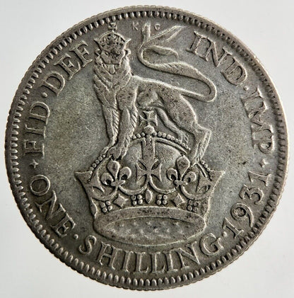1931 George V Shilling Silver Coin | Collectable Grade