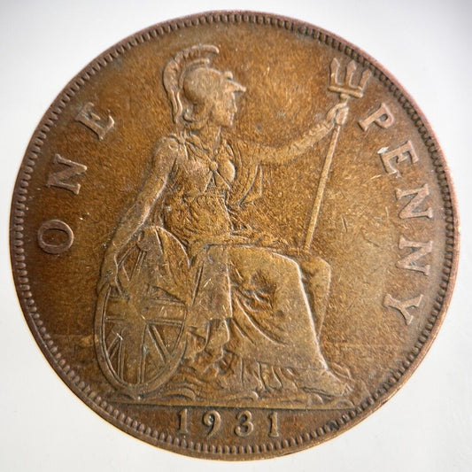 1931 George V One Penny Coin | Fine Collectable Grade