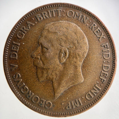 1931 George V One Penny Coin | Fine Collectable Grade