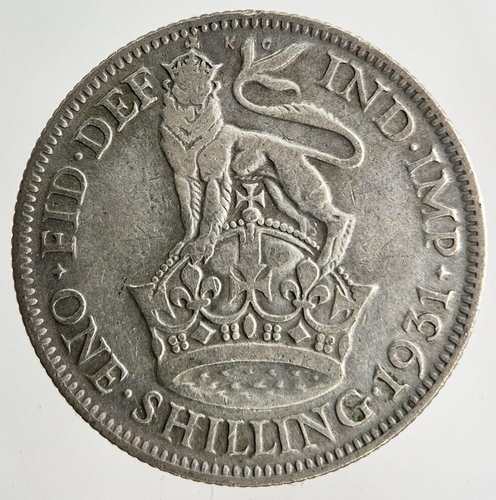 1931 George V Shilling Silver Coin | Fair Grade