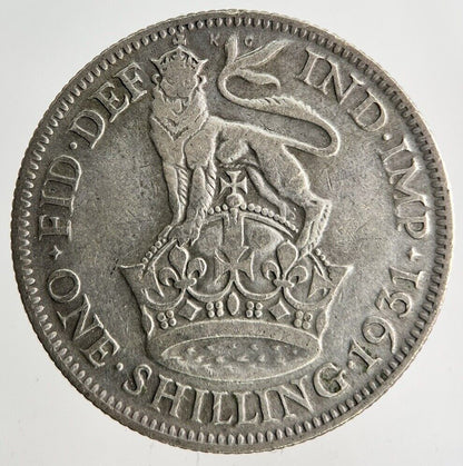 1931 George V Shilling Silver Coin | Fair Grade