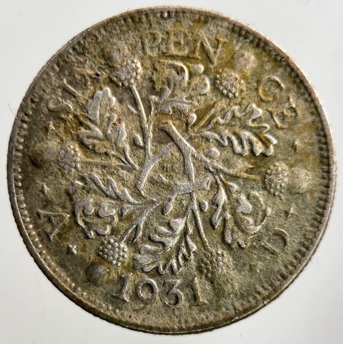 1931 George V Sixpence Silver Coin | Fine Collectable Grade