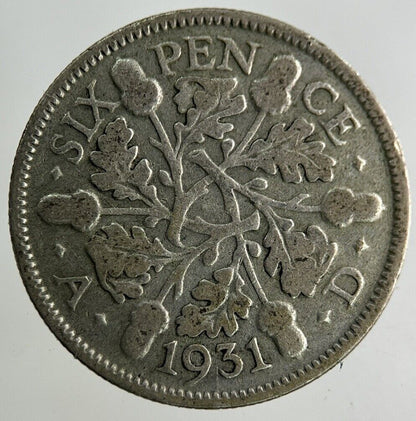 1931 George V Sixpence Silver Coin | Collectable Grade