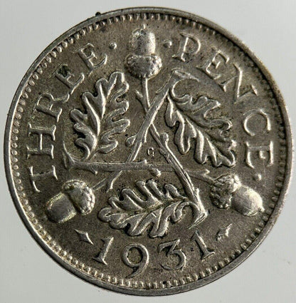 1931 George V Threepence Silver Coin | Fine Collectable Grade