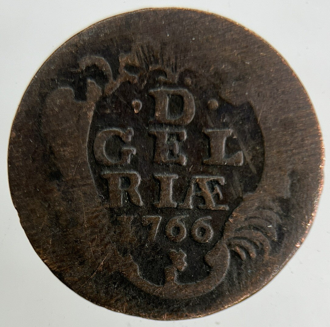 1766 Netherlands 1 Duit Coin | Collectable Grade