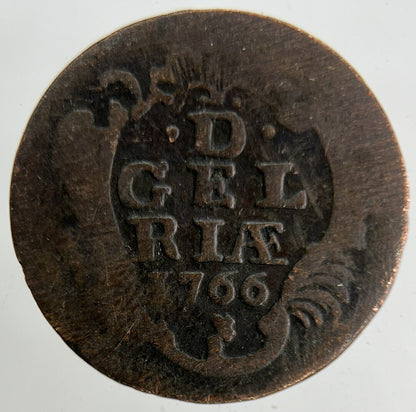 1766 Netherlands 1 Duit Coin | Collectable Grade