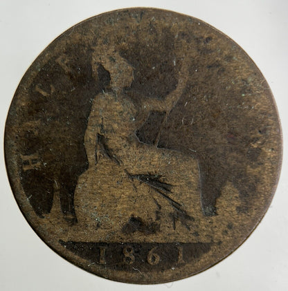 1861 Victoria Half-Penny Coin | Collectable Grade