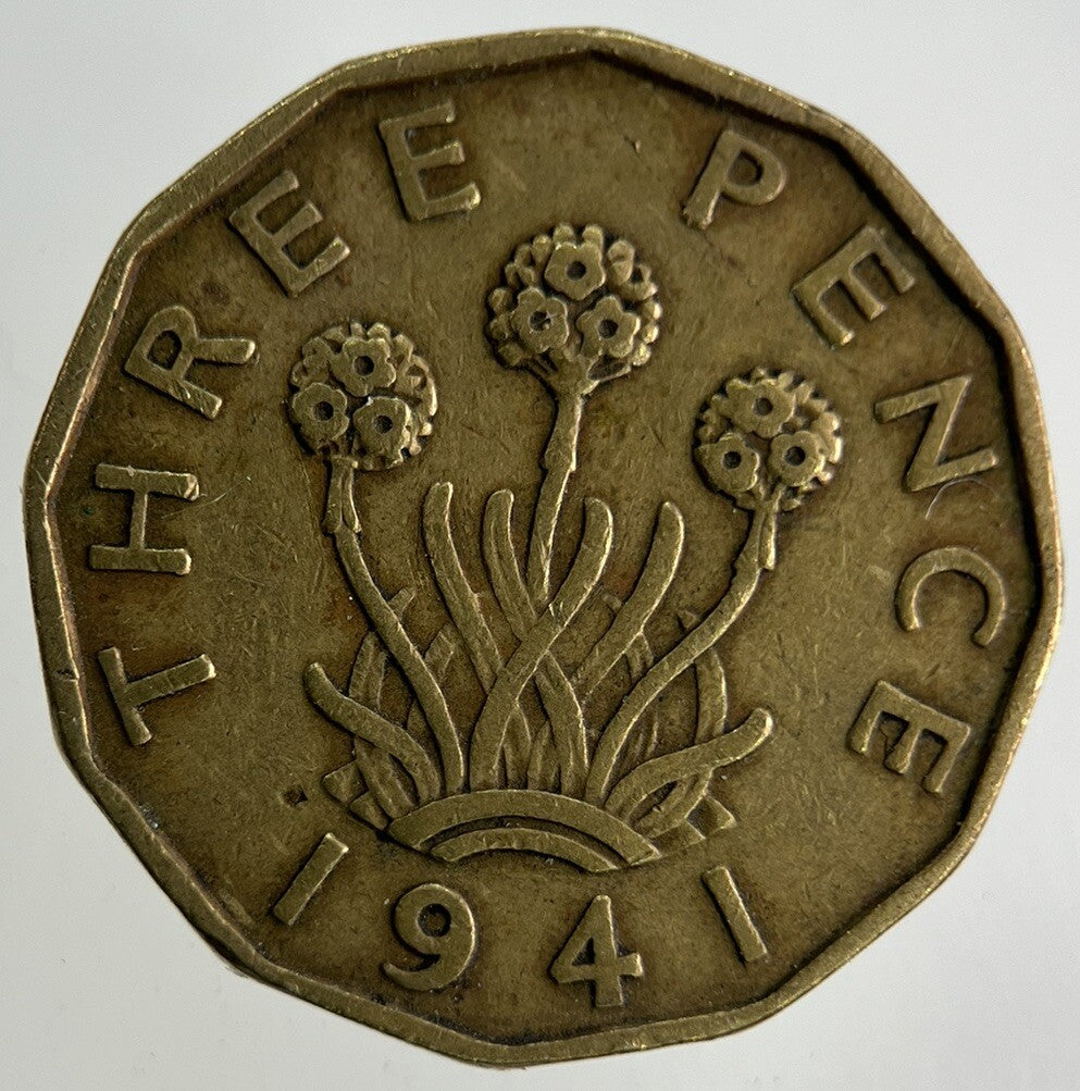 1941 George VI Brass Threepence Coin | Fine Collectable Grade