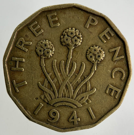 1941 George VI Brass Threepence Coin | Fine Collectable Grade