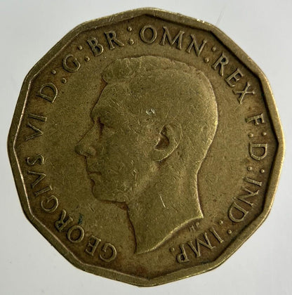 1941 George VI Brass Threepence Coin | Fine Collectable Grade