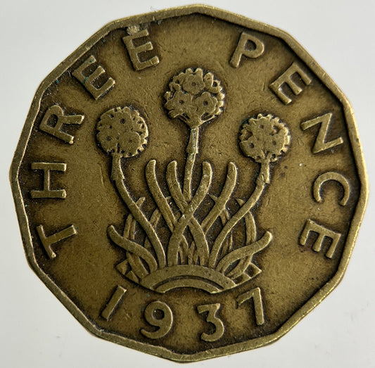 1937 George VI Brass Threepence Coin | Fine Collectable Grade