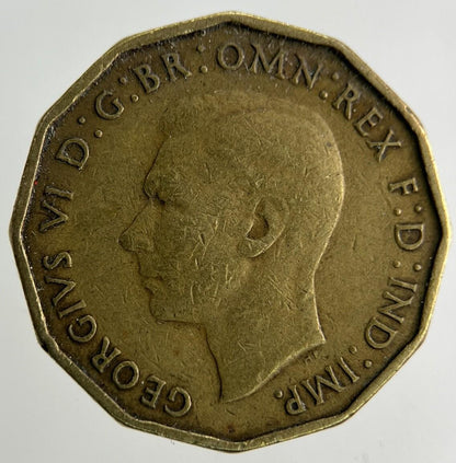 1937 George VI Brass Threepence Coin | Fine Collectable Grade