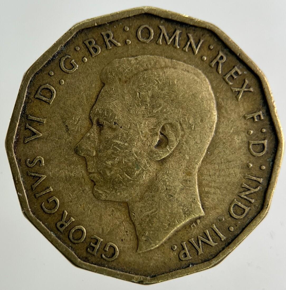 1937 George VI Brass Threepence Coin | Fine Collectable Grade