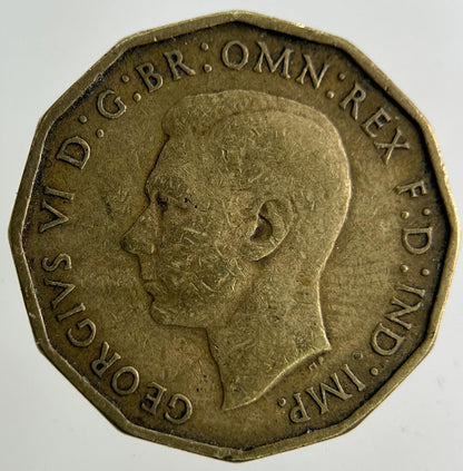 1937 George VI Brass Threepence Coin | Fine Collectable Grade