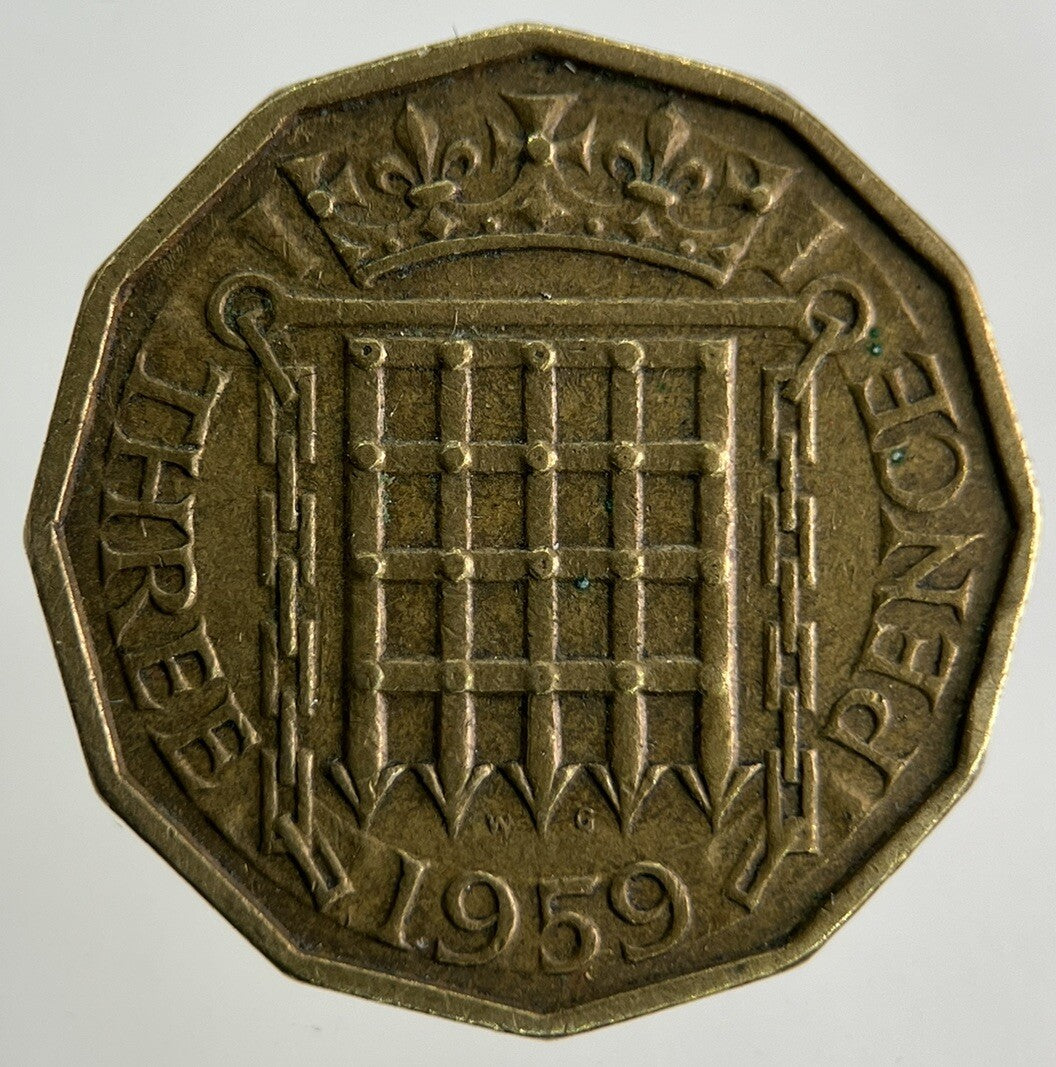 1959 Elizabeth II 2nd Brass Threepence Coin | Fine Collectable Grade