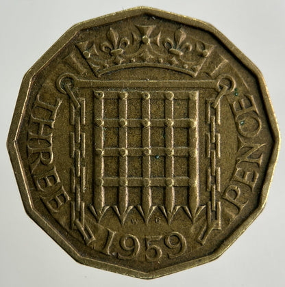 1959 Elizabeth II 2nd Brass Threepence Coin | Fine Collectable Grade
