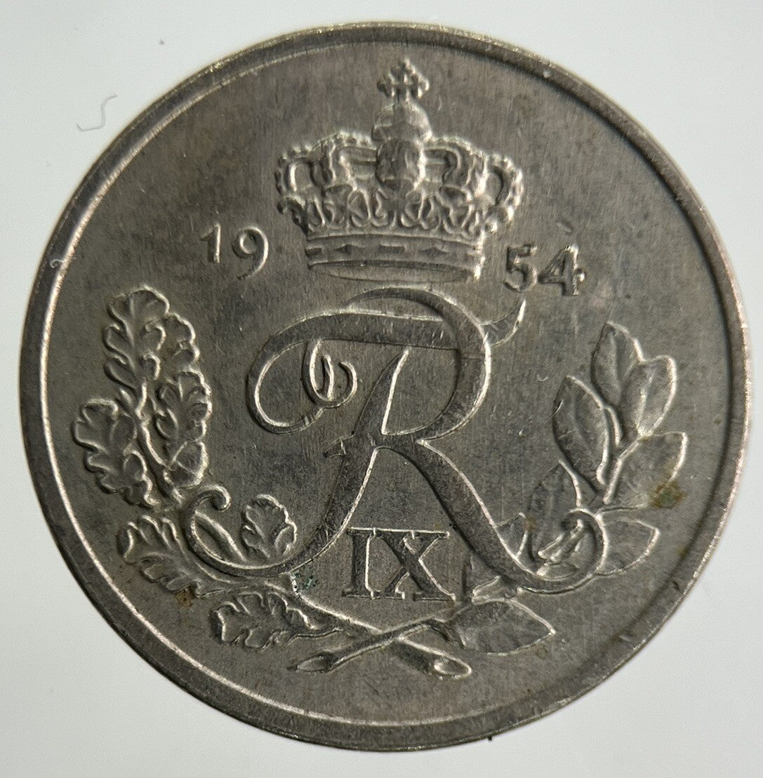 1954 Denmark 10 Ore Coin | Fine Collectable Grade