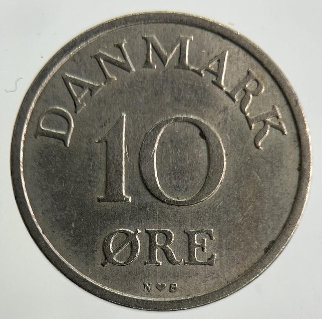 1954 Denmark 10 Ore Coin | Fine Collectable Grade
