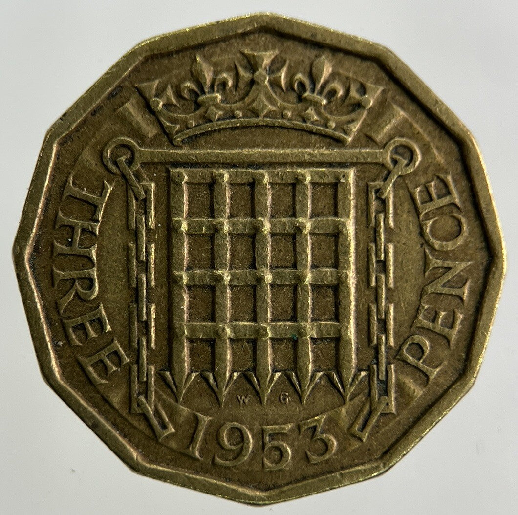 1953 Elizabeth II 2nd Brass Threepence Coin | Fine Collectable Grade