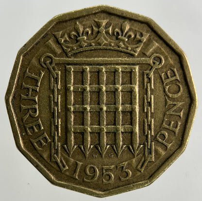1953 Elizabeth II 2nd Brass Threepence Coin | Fine Collectable Grade
