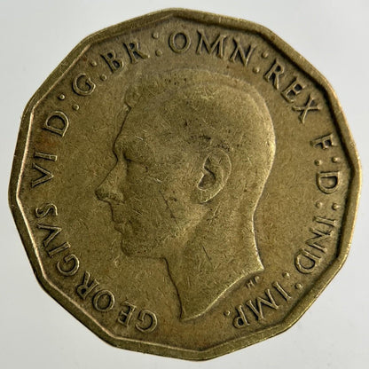 1942 George VI Brass Threepence Coin | Fine Collectable Grade