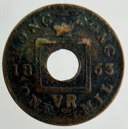 1863 Hong Kong 1 Mil Coin | Collectable Grade