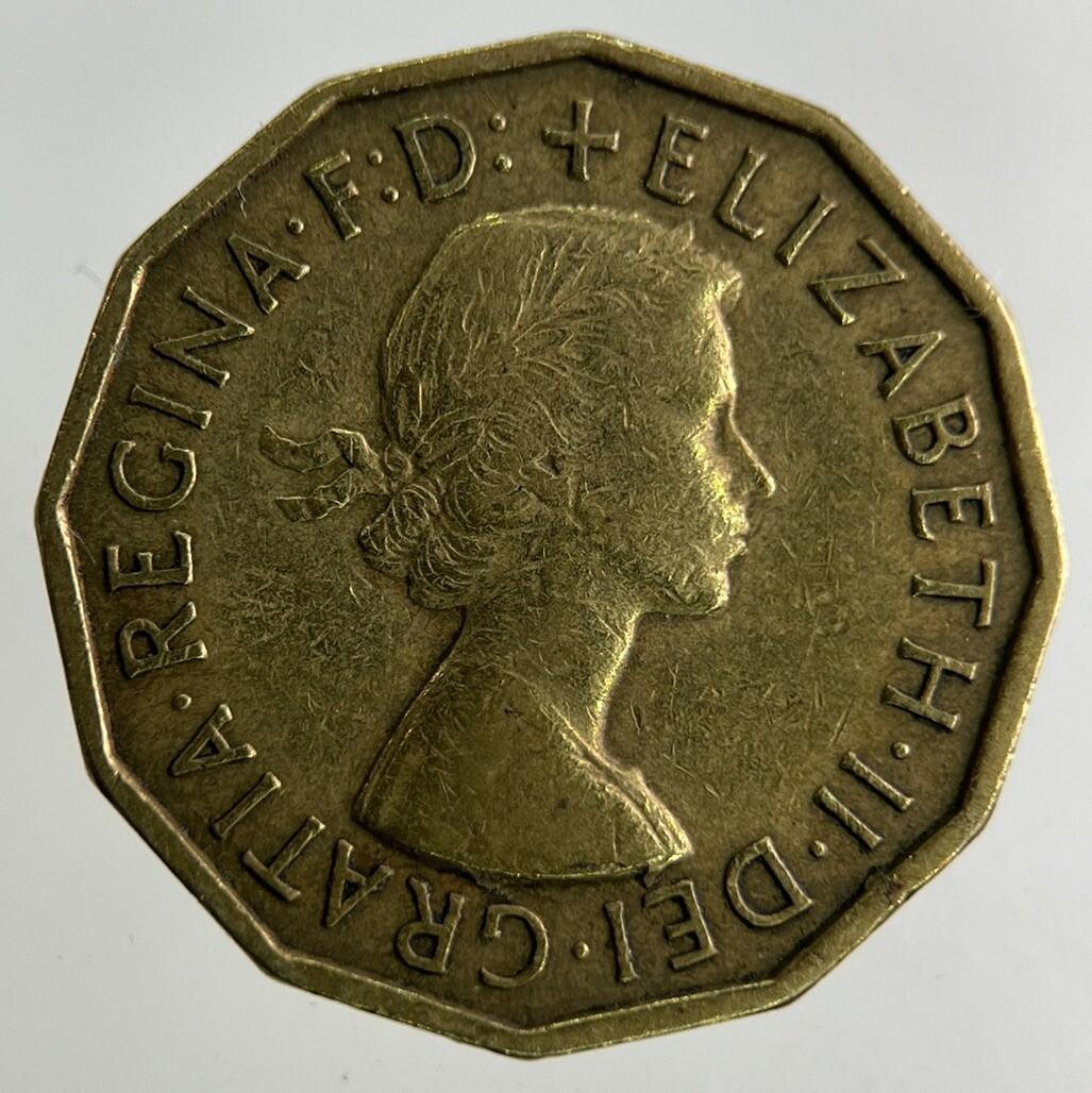 1959 Elizabeth II 2nd Brass Threepence Coin | Fine Collectable Grade