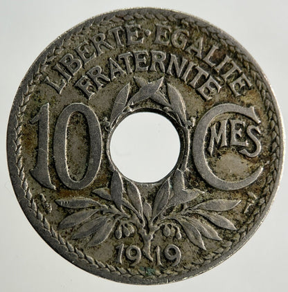 1919 France 10 Centimes Coin | Fine Collectable Grade