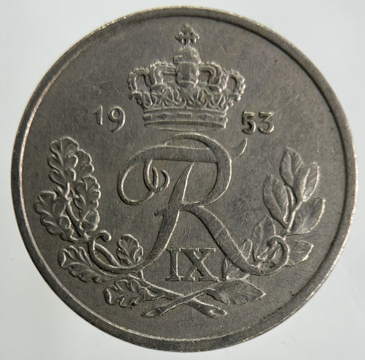 1953 Denmark 25 Ore Coin | Fine Collectable Grade