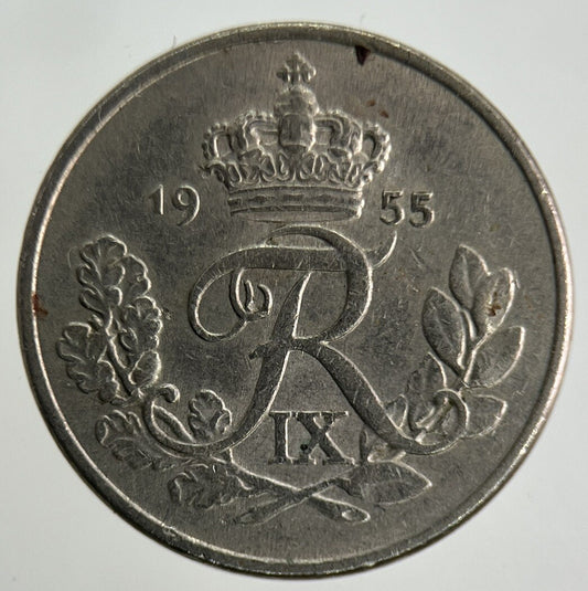 1955 Denmark 10 Ore Coin | Fine Collectable Grade