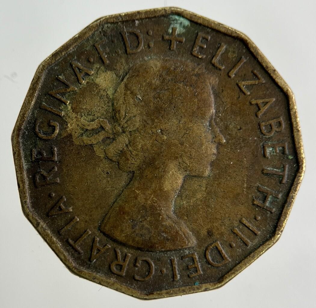 1958 Elizabeth II 2nd Brass Threepence Coin | Fine Collectable Grade