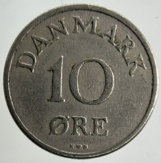 1953 Denmark 10 Ore Coin | Fine Collectable Grade