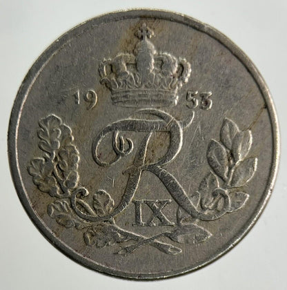 1953 Denmark 10 Ore Coin | Fine Collectable Grade
