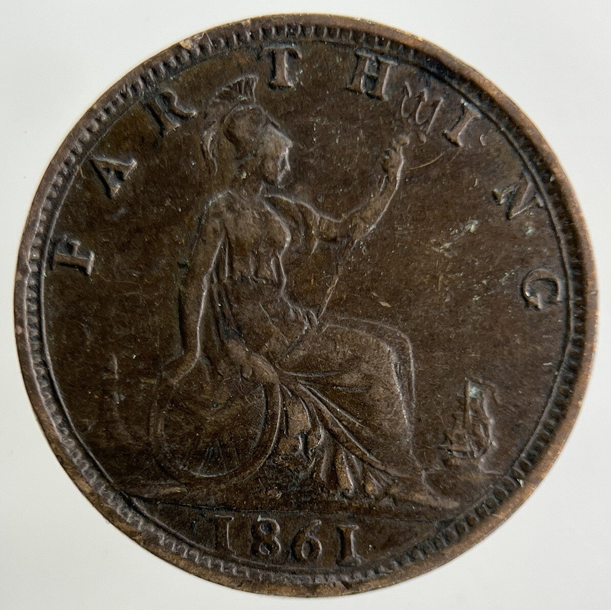 1861 Victoria Farthing Coin | Fine Collectable Grade