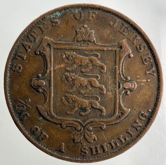 1851 Jersey 1/26 One Twenty Sixth Of A Shilling Coin | Very High Grade