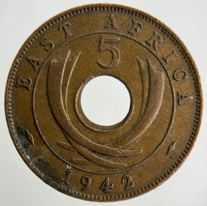 1942 East Africa 5 Cents Coin | Very High Grade