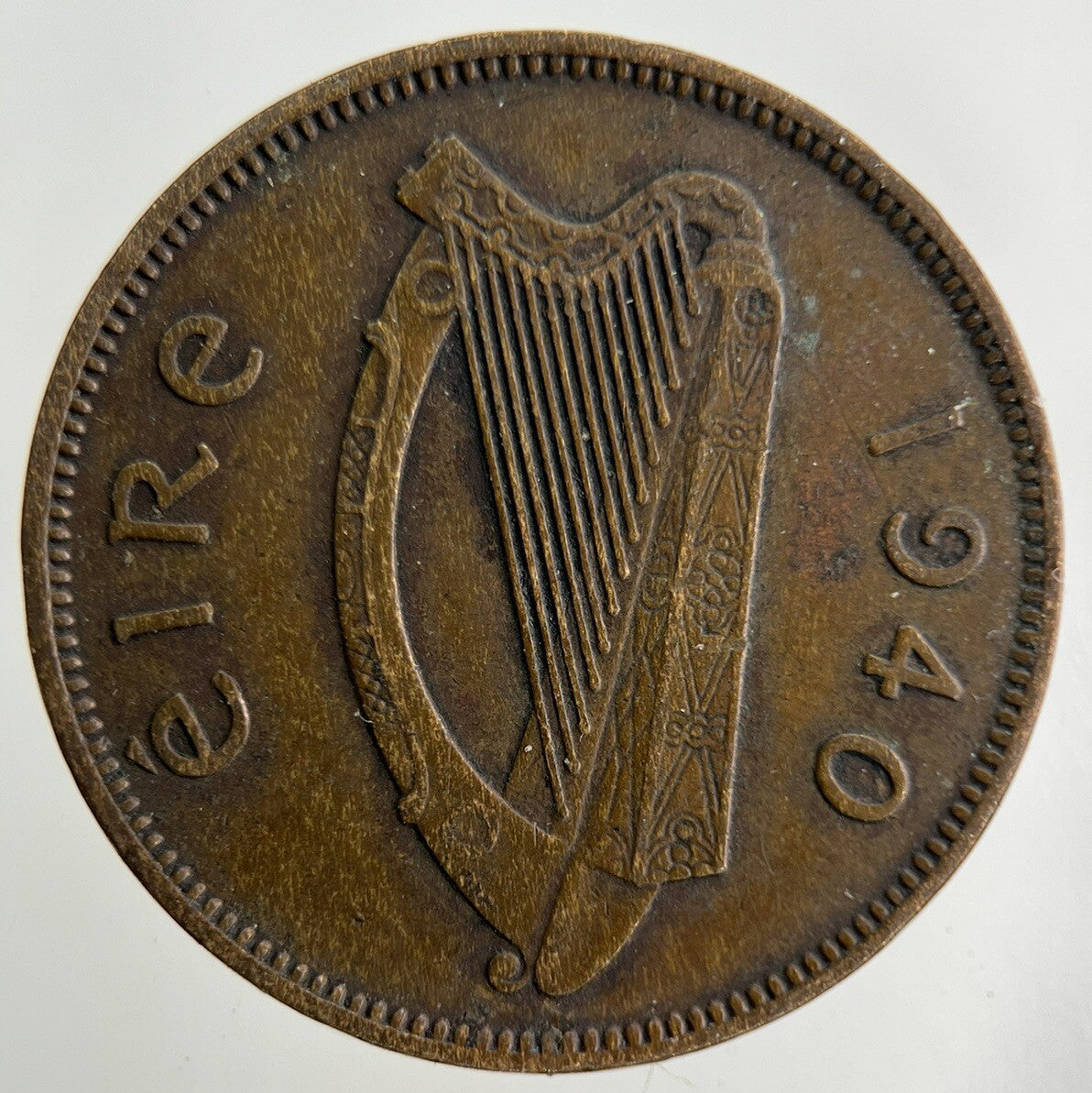 1940 Irish Half-Penny Coin | Fine Collectable Grade