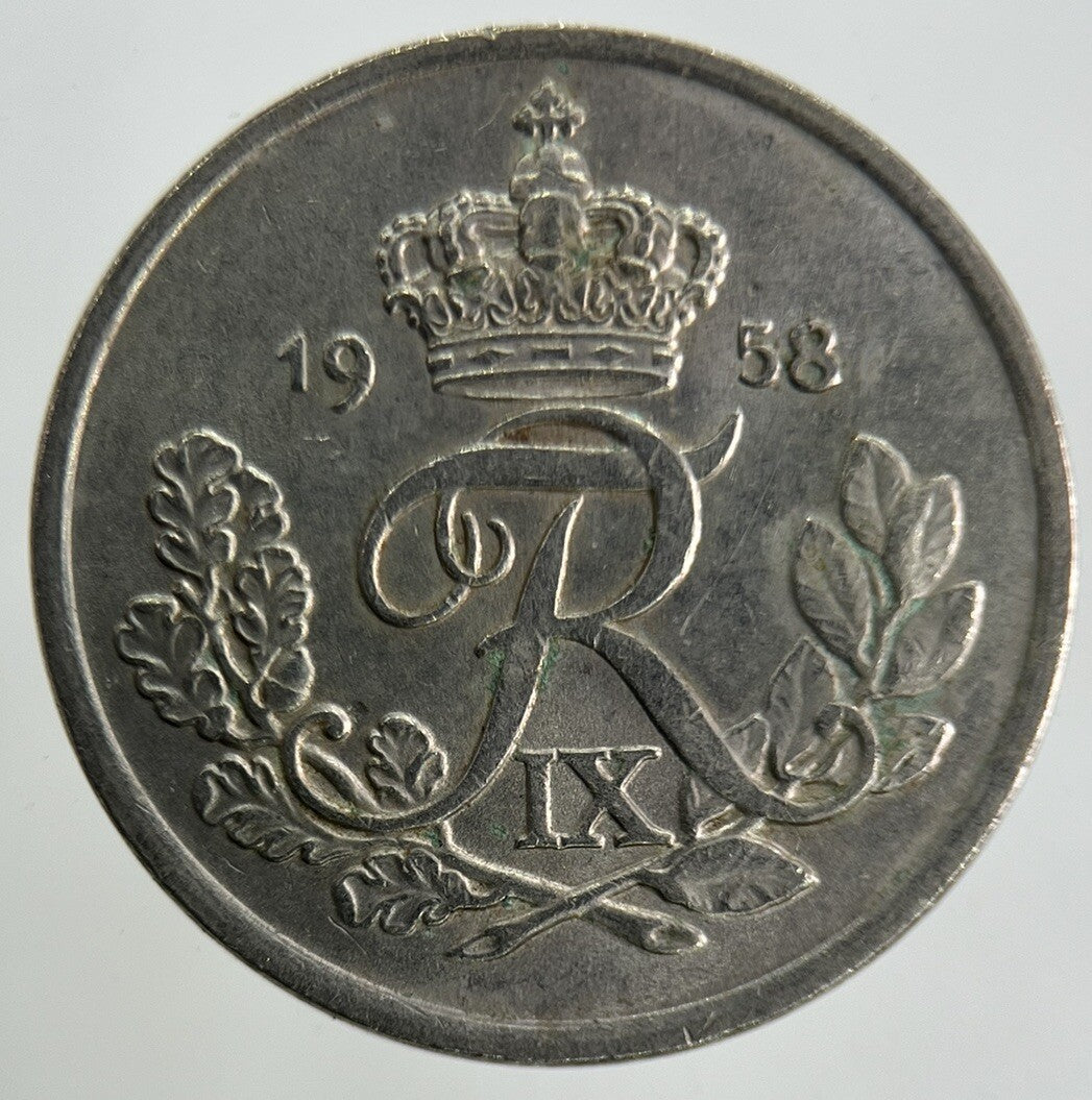 1958 Denmark 25 Ore Coin | Fine Collectable Grade