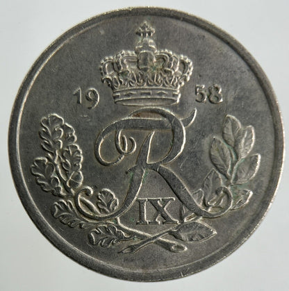 1958 Denmark 25 Ore Coin | Fine Collectable Grade