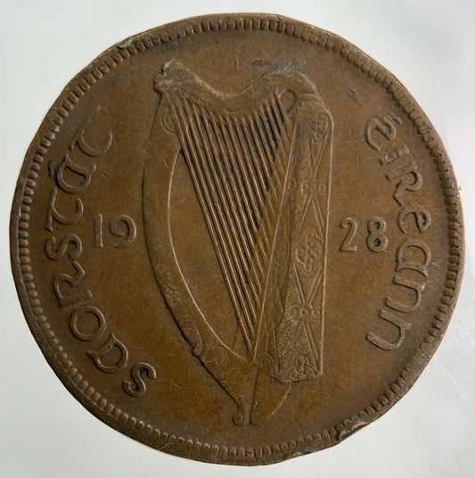 1928 Irish One Penny Coin | Fine Collectable Grade