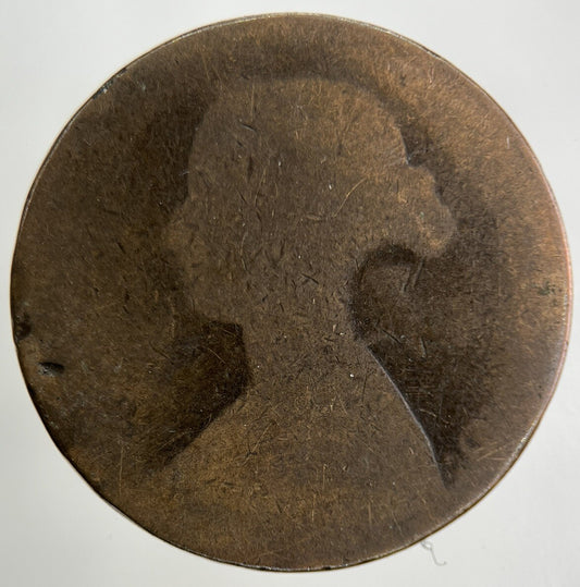 British Victoria Half-Penny Coin | Worn Grade