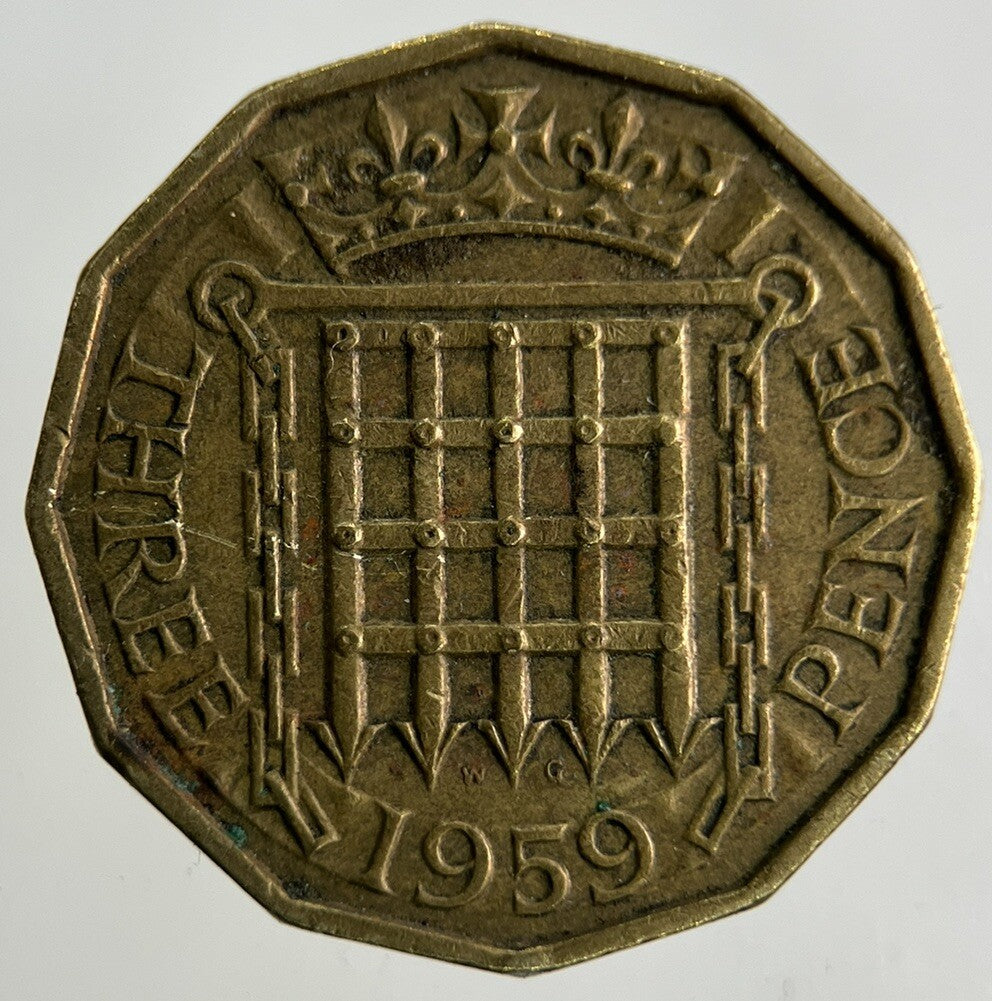1959 Elizabeth II 2nd Brass Threepence Coin | Fine Collectable Grade