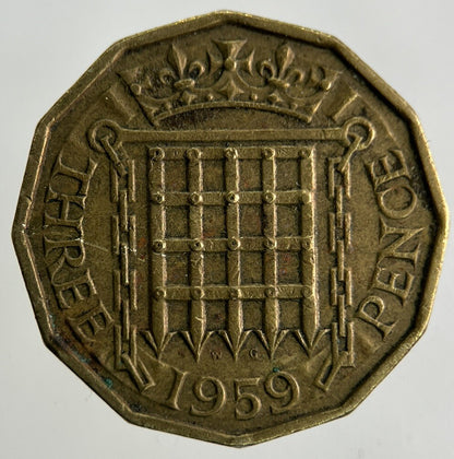 1959 Elizabeth II 2nd Brass Threepence Coin | Fine Collectable Grade
