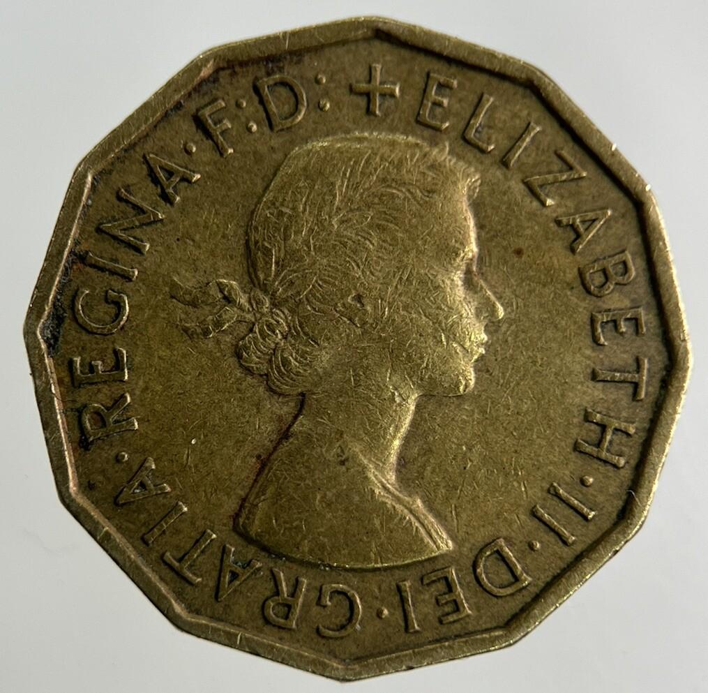 1959 Elizabeth II 2nd Brass Threepence Coin | Fine Collectable Grade