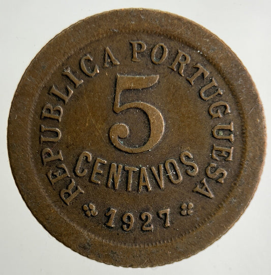 1927 Portugal 5 Centavos Coin | Fine Collectable Grade