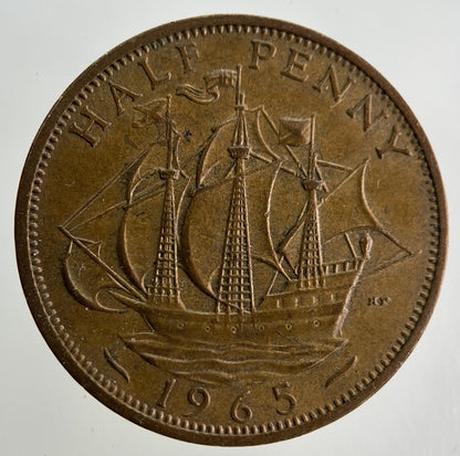 1965 Elizabeth II 2nd Half-Penny Coin | Fine Collectable Grade